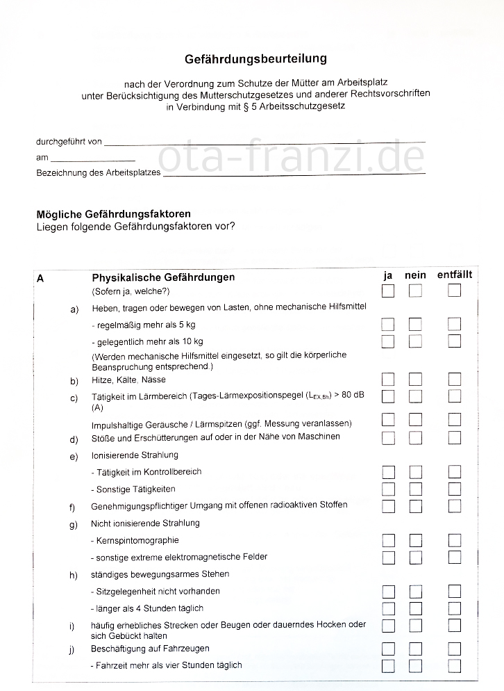 Gefährdungsbeurteilung ota-franzi.de